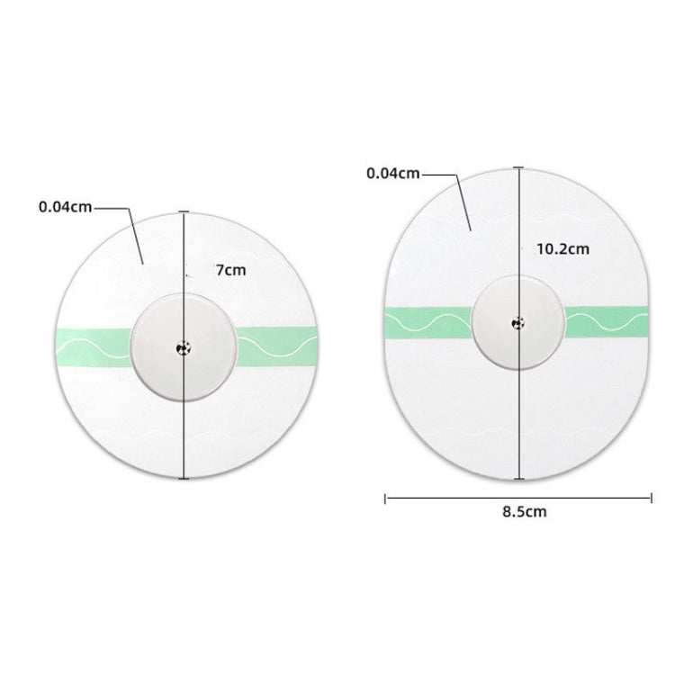10 PCS Fixed Small Sensor TPU Transparent Adhesive Patch, Round, Oval