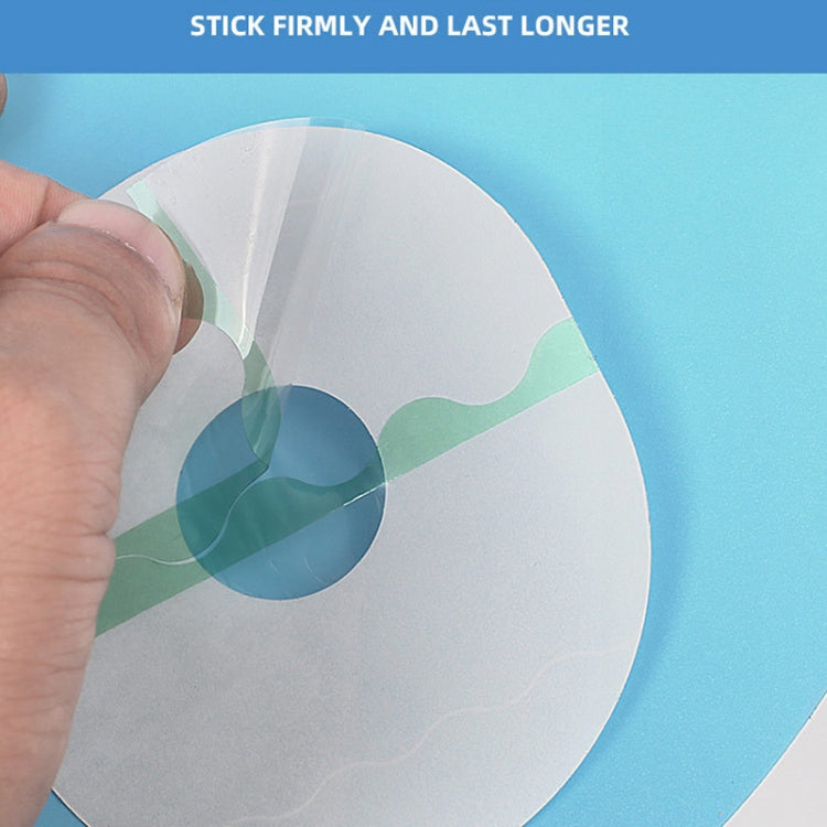 10 PCS Fixed Small Sensor TPU Transparent Adhesive Patch, Round, Oval