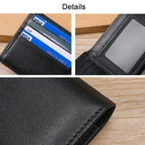TP-215 Leather RFID Anti-theft Tri-fold Short Wallet, Brown, Blue, Orange, Black