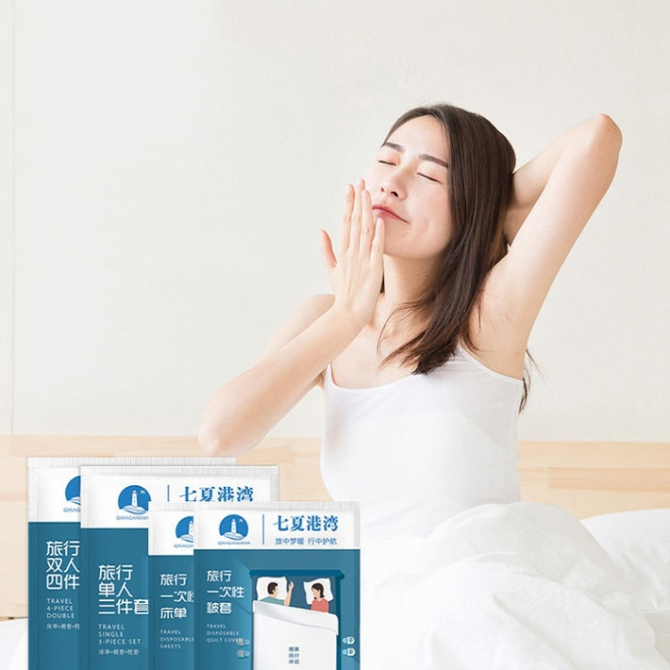 2 PCS Travel Hotel Supplies Disposable Anti-dirty Pillowcase Sheet Quilt Cover, Quilt Cover For 1 Person 190x220cm, Quilt Cover For 2 Person 240x220cm, Sheet For 1 Person 160x220cm, Sheet For 2 Person 220x220cm, Pillowcase 50x80cm, 3 In 1 For 1 Person ...