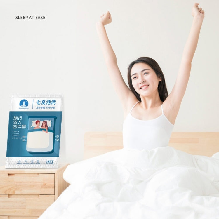 2 PCS Travel Hotel Supplies Disposable Anti-dirty Pillowcase Sheet Quilt Cover, Quilt Cover For 1 Person 190x220cm, Quilt Cover For 2 Person 240x220cm, Sheet For 1 Person 160x220cm, Sheet For 2 Person 220x220cm, Pillowcase 50x80cm, 3 In 1 For 1 Person ...