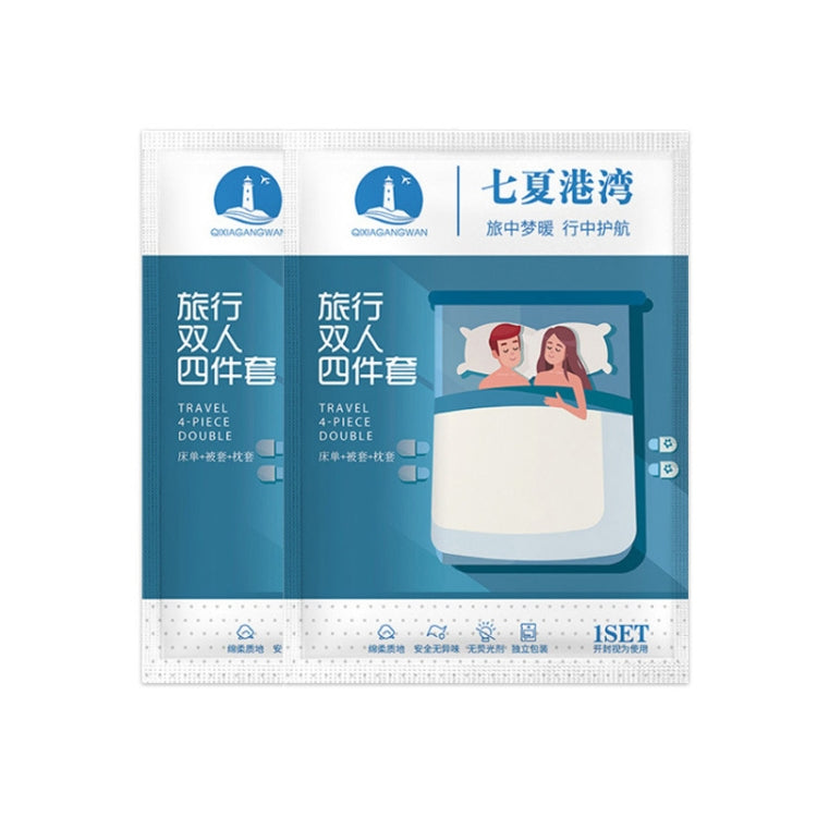 2 PCS Travel Hotel Supplies Disposable Anti-dirty Pillowcase Sheet Quilt Cover, Quilt Cover For 1 Person 190x220cm, Quilt Cover For 2 Person 240x220cm, Sheet For 1 Person 160x220cm, Sheet For 2 Person 220x220cm, Pillowcase 50x80cm, 3 In 1 For 1 Person ... 4 In 1 For 2 Person
