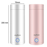 UGASUN Travel Portable Mini Electric Heated Water Cup, UK Plug (White), EU Plug (Withe), US Plug (White), UK Plug (Pink), EU Plug (Pink), US Plug (Pink)