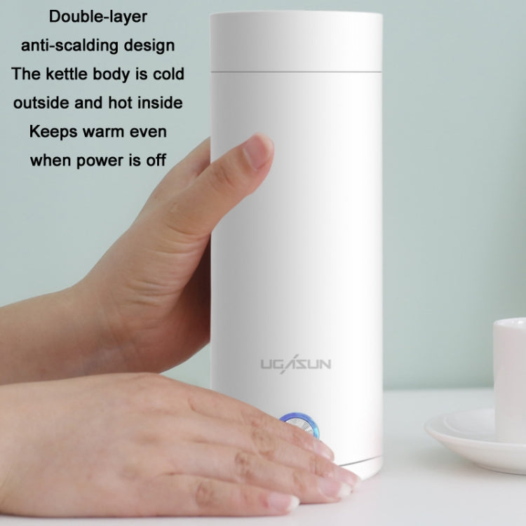 UGASUN Travel Portable Mini Electric Heated Water Cup, UK Plug (White), EU Plug (Withe), US Plug (White), UK Plug (Pink), EU Plug (Pink), US Plug (Pink)