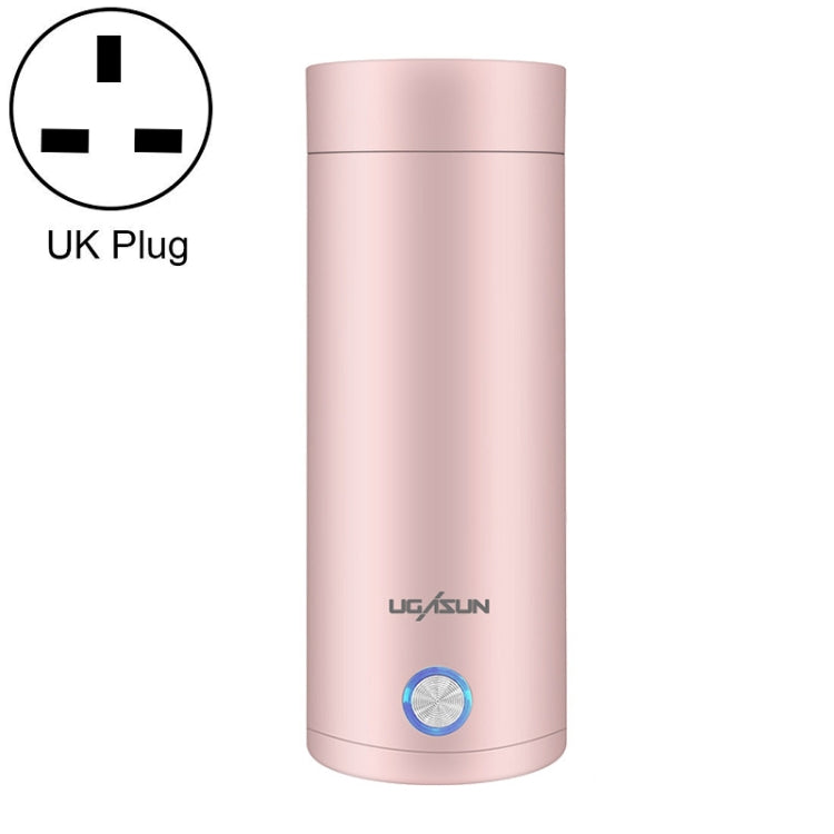 UGASUN Travel Portable Mini Electric Heated Water Cup, UK Plug (White), EU Plug (Withe), US Plug (White), UK Plug (Pink), EU Plug (Pink), US Plug (Pink) UK Plug (Pink)