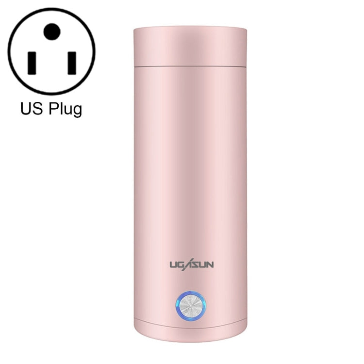 UGASUN Travel Portable Mini Electric Heated Water Cup, UK Plug (White), EU Plug (Withe), US Plug (White), UK Plug (Pink), EU Plug (Pink), US Plug (Pink) US Plug (Pink)