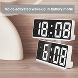 LED Bedside Alarm Clock Battery Plug-In Dual-Purpose Clock, 6628 White, 6628 Blue, 6628 Orange