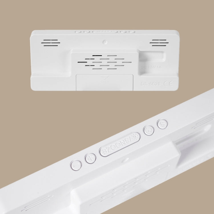 LED Bedside Alarm Clock Battery Plug-In Dual-Purpose Clock, 6628 White, 6628 Blue, 6628 Orange