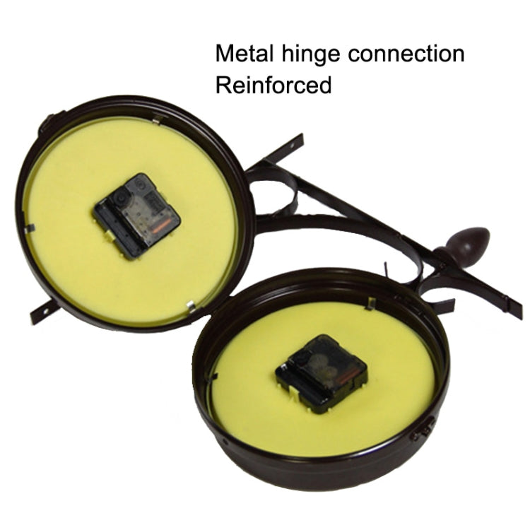 Iron Retro Home Wall Clock Double Side Hanging Clock, Monochrome