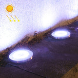2 PCS 20LEDs Outdoor Waterproof Solar Garden Light Lawn Buried Light, White Light, Yellow Light White Light