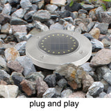 2 PCS 20LEDs Outdoor Waterproof Solar Garden Light Lawn Buried Light, White Light, Yellow Light