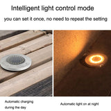 2 PCS 20LEDs Outdoor Waterproof Solar Garden Light Lawn Buried Light, White Light, Yellow Light