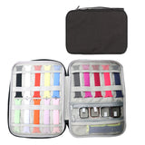 Long Strap Storage Bag With Handheld For Apple Watch, Single Layer (Black), Single Layer (Gray), Double Layer (Black), Double Layer (Gray), Double Layer (Yellow Leopard), Double Layer (Pink Leopard)