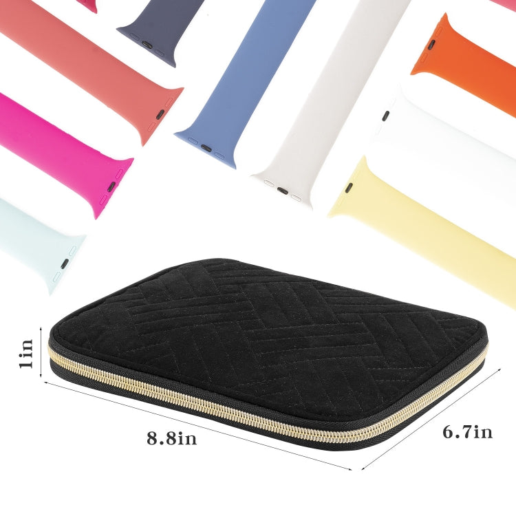 Velvet Watch Strap Watch Accessories Storage Bag, Blue S, Black S, Pink S, Blue M, Black M, Pink M, Blue L, Black L, Pink L