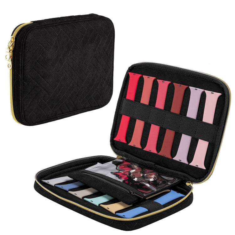 Velvet Watch Strap Watch Accessories Storage Bag, Blue S, Black S, Pink S, Blue M, Black M, Pink M, Blue L, Black L, Pink L Black M TBD0602413905