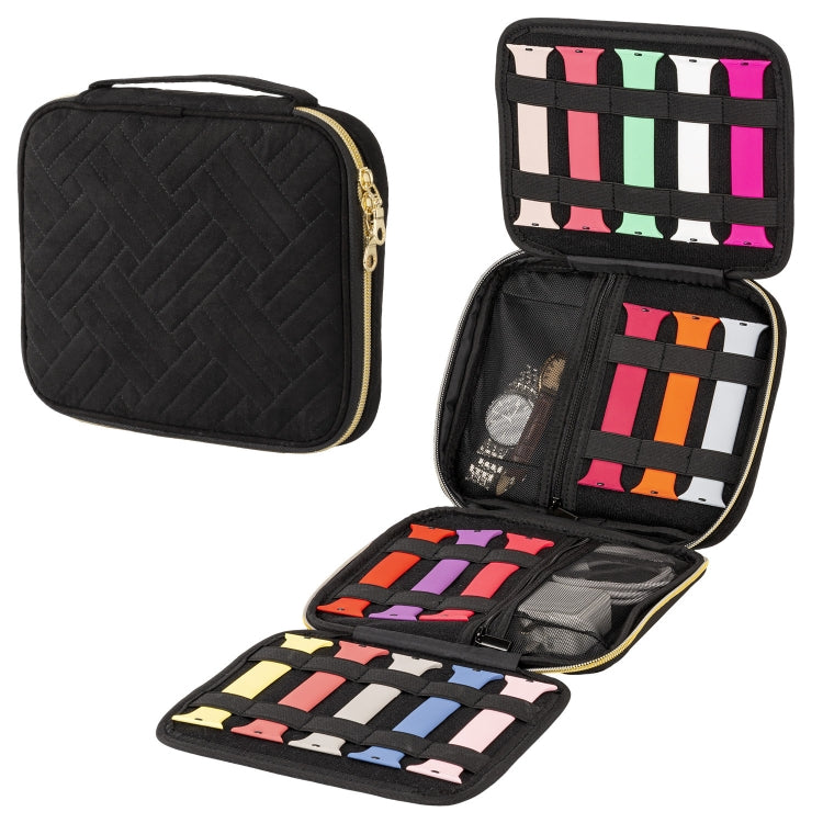 Velvet Watch Strap Watch Accessories Storage Bag, Blue S, Black S, Pink S, Blue M, Black M, Pink M, Blue L, Black L, Pink L Black L TBD0602413908