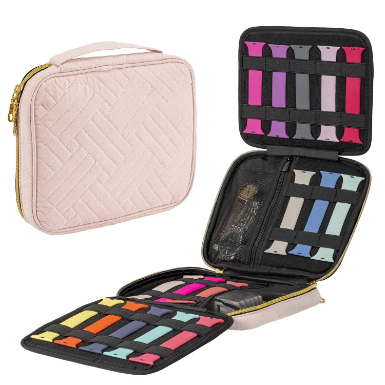 Velvet Watch Strap Watch Accessories Storage Bag, Blue S, Black S, Pink S, Blue M, Black M, Pink M, Blue L, Black L, Pink L Pink L TBD0602413909