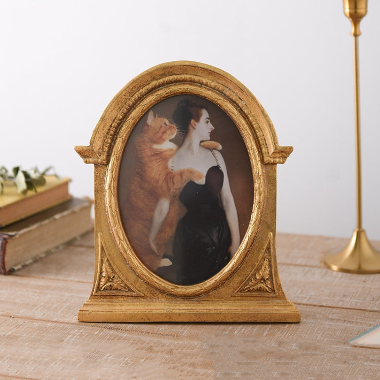 Retro Imitation Wood Home Decor Photo Frames, Spec:, Square-6 inches, Square-7 inches, Arched-6 inches, Arched-7 inches, Oval-6 inches, Oval-7 inches, Bow Round Box, A Model, B Model