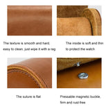PU Leather Watch Protective Dustproof Display Box Portable Storage Box, Black, Brown
