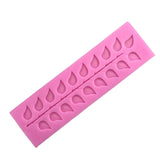 Long Strip Lace Tree Leaf Fondant Silicone Mold, Long Strip Lace