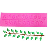 Long Strip Lace Tree Leaf Fondant Silicone Mold, Long Strip Lace