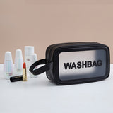 2 PCS Frosted Translucent Waterproof Storage Bag Cosmetic Bag Swimming Bag Wash Bag, Black M, Black M 2 Handles, Black L, Pink S, Pink M, Pink M 2 Handles, Pink L, White S, White M, White M 2 Handles, White L, Blue S, Blue M, Blue M 2 Handles, Blue L Black M