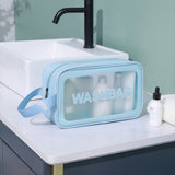 2 PCS Frosted Translucent Waterproof Storage Bag Cosmetic Bag Swimming Bag Wash Bag, Black M, Black M 2 Handles, Black L, Pink S, Pink M, Pink M 2 Handles, Pink L, White S, White M, White M 2 Handles, White L, Blue S, Blue M, Blue M 2 Handles, Blue L Blue S