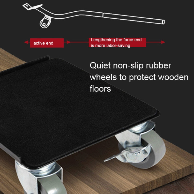 5 In 1 Universal Wheel Heavy Object Moving Tool, Square Aggravated, Black Square Aggravator, Black Round Aggravator