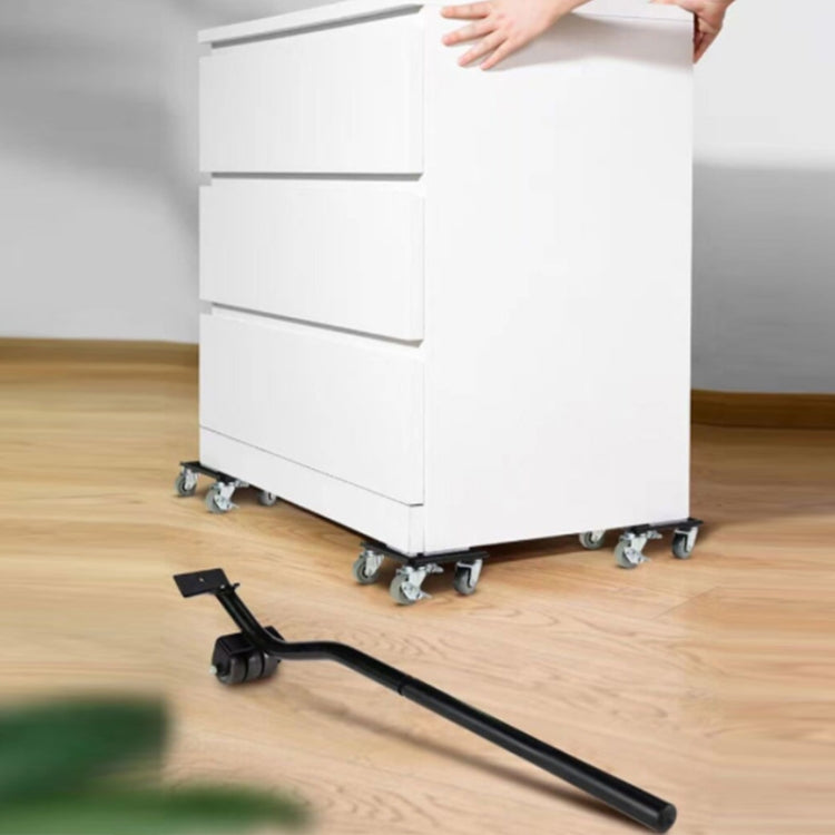 5 In 1 Universal Wheel Heavy Object Moving Tool, Square Aggravated, Black Square Aggravator, Black Round Aggravator