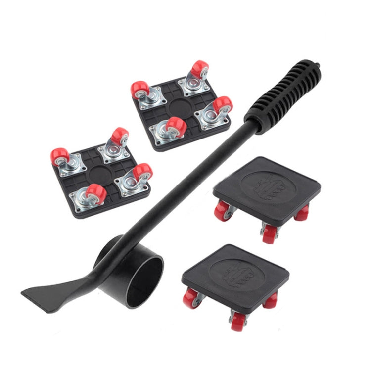 5 In 1 Universal Wheel Heavy Object Moving Tool, Square Aggravated, Black Square Aggravator, Black Round Aggravator