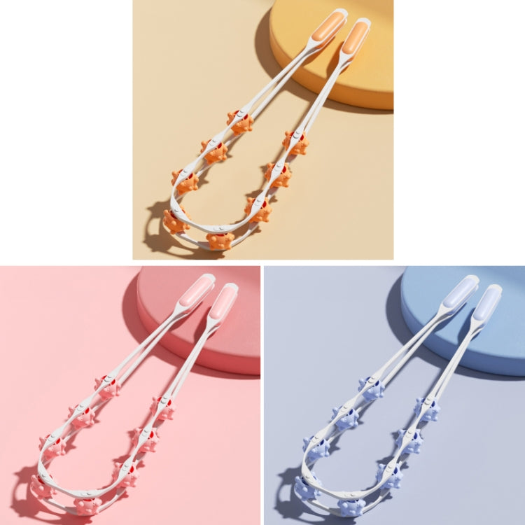 Shoulder Neck&Back Dredging Meridian Manual Roller Massager, Yellow, Pink, Sky Blue