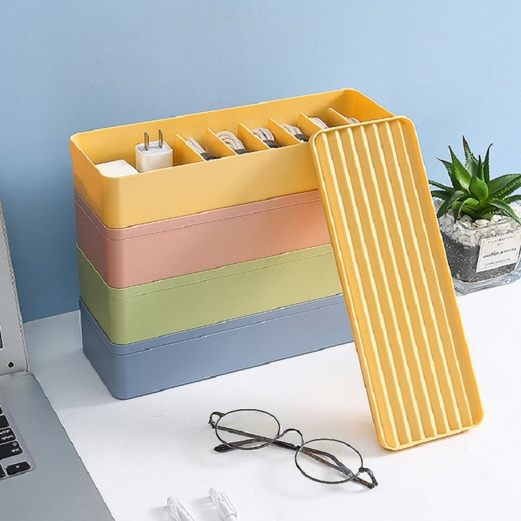 Desktop Data Cable Storage Box Dust-proof Line Box, Single-layer