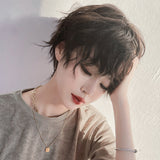 Women Tinfoil Permed Natural Fluffy Full Head Cover Wig