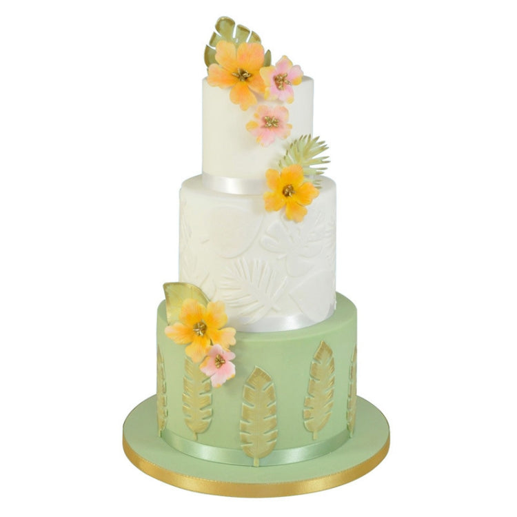 2 Sets 4 In 1 Tropical Leaf Fondant Cake Mold Cookie Mold, Tropical Leaf