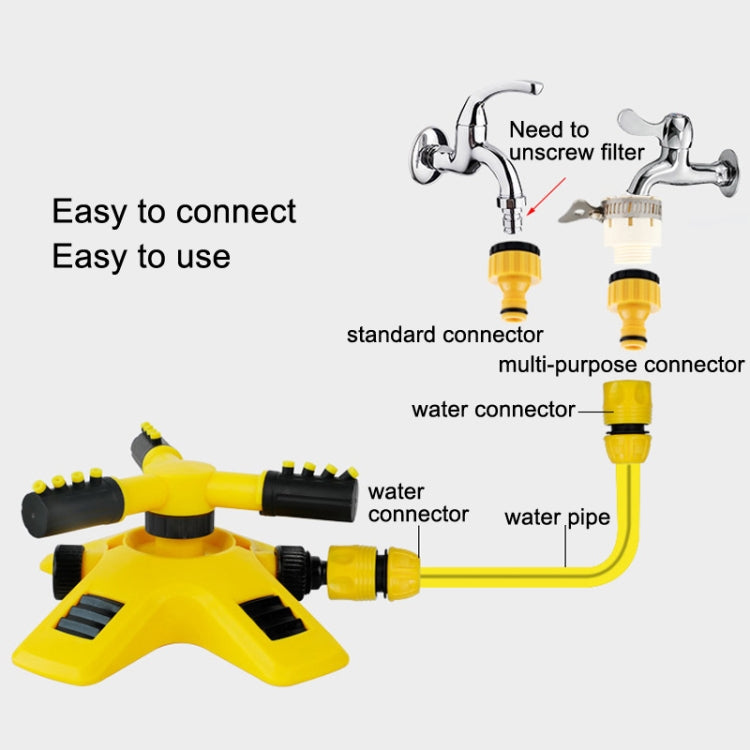 360 Degrees Rotating Watering Device, Style:, Sprinkler, With Pacifier Connector, With 4-point Connector, With 6-point Connector, With 1 inch Connector, With 2 PCS 4-point Connector and Pacifier, With 2 PCS 6-point Connector and Pacifier               ...