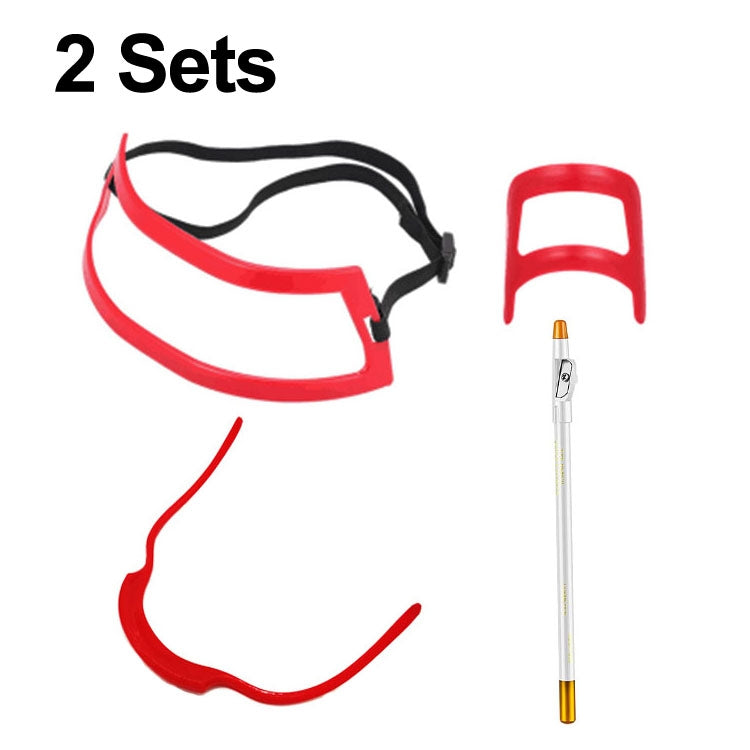 2 Sets Beard Styling Board Shaving Barber Tools, Style:, Shape Ruler+Pen, Shape Ruler+Pen+Bearded Model, Shape Ruler x 2+Pen+Bearded Model Shape Ruler x 2+Pen+Bearded Model