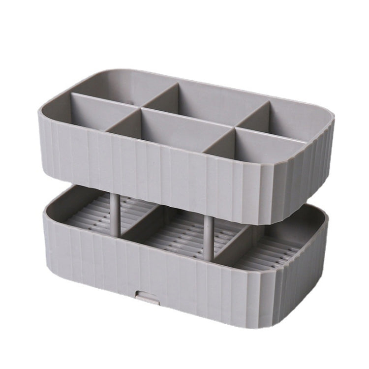 Kitchen Spoon Knife Rack Draining Chopsticks Cage Multifunctional Storage Box, 2 PCS Grey