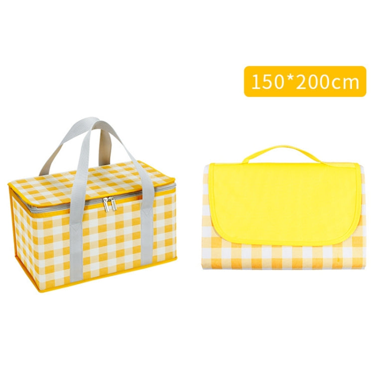 JY2209 Camping Moistureproof Portable Picnic Basket Set, Spec:, Red White, Yellow White, Leaves, Red White+150x100cm, Yellow White+150x100cm, Leaves+150x100cm, Red White+150x200cm, Yellow White+150x200cm, Leaves+150x200cm, Red White+200x200cm          ...