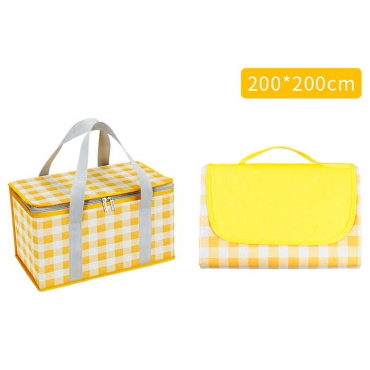 JY2209 Camping Moistureproof Portable Picnic Basket Set, Spec:, Red White, Yellow White, Leaves, Red White+150x100cm, Yellow White+150x100cm, Leaves+150x100cm, Red White+150x200cm, Yellow White+150x200cm, Leaves+150x200cm, Red White+200x200cm          ...