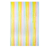 2 PCS 2M Birthday Party Decoration Background Rain Curtain Vertical Bar Gradient