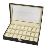24 Bit PU Leather Watch Storage Box Display Box, 24 Bit 24 Bit