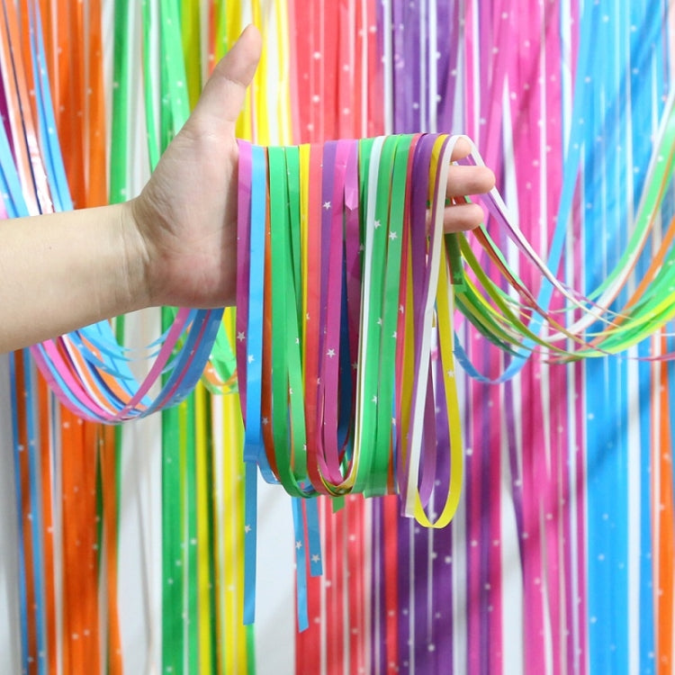 1x2.5M Splicing Color Rain Curtain Birthday Party Surprise Arrangement Props, 1x2.5M 1x2.5M