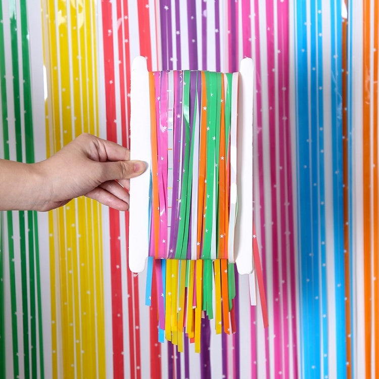 1x2.5M Splicing Color Rain Curtain Birthday Party Surprise Arrangement Props, 1x2.5M