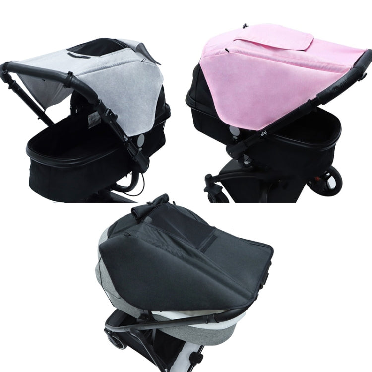 Universal Baby Stroller Accessories Sun Shade Cover With Visible Sunroof, Gray, Pink, Black