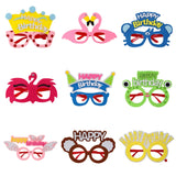 2 PCS Funny Glasses Birthday Party Cartoon Decoration Photo Props, Shape:, Happy Birthday Dot, Pink Firebird, Blue Bear, Rose Red Firebird, Blue Letters, Frog, Angel Wings, Yellow Letters, Pink Letters