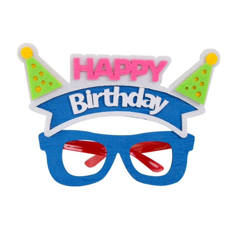 2 PCS Funny Glasses Birthday Party Cartoon Decoration Photo Props, Shape:, Happy Birthday Dot, Pink Firebird, Blue Bear, Rose Red Firebird, Blue Letters, Frog, Angel Wings, Yellow Letters, Pink Letters