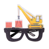 3 PCS Children Birthday Party Funny Glasses Photo Props, Logging Truck, Forklift, Tanker Truck, Small Crane, Bulldozer, Engineering Cap, Expel Soil Machine, Dump Truck, Excavator, Grinder, Screw Machine, Crane, Bus, Red Excavator, Orange Bulldozer     ...