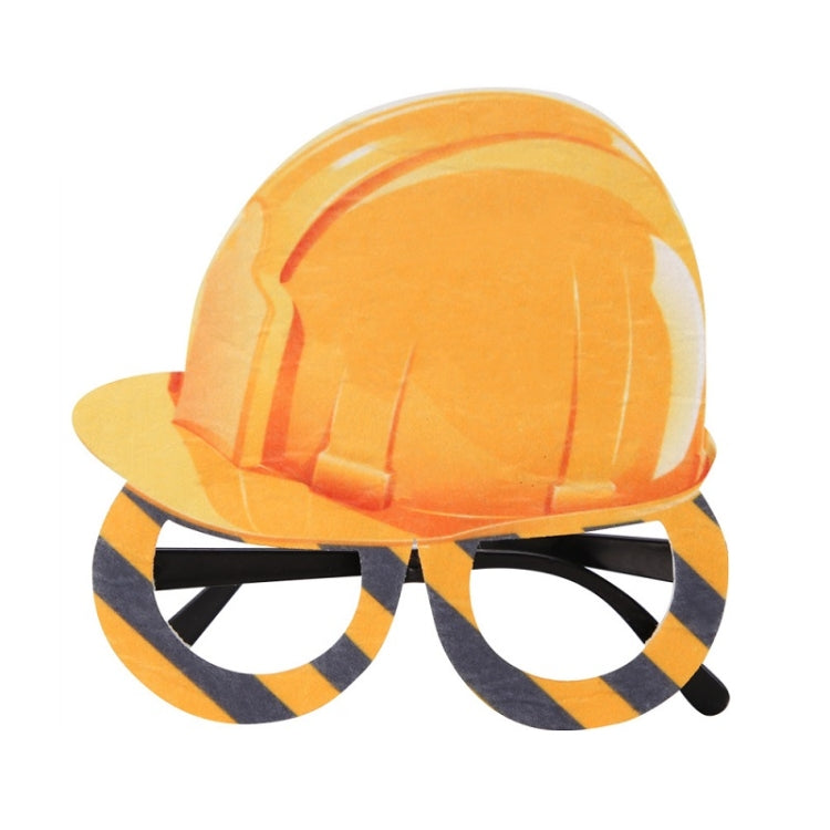 3 PCS Children Birthday Party Funny Glasses Photo Props, Logging Truck, Forklift, Tanker Truck, Small Crane, Bulldozer, Engineering Cap, Expel Soil Machine, Dump Truck, Excavator, Grinder, Screw Machine, Crane, Bus, Red Excavator, Orange Bulldozer     ...