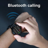 I9 1.5 Inch Heart Rate/Blood Pressure/Blood Oxygen Monitoring Watch, Color: Silver Steel, Black, Red, Orange, Green, Black Leather, Brown Leather, Black Steel, Silver Steel