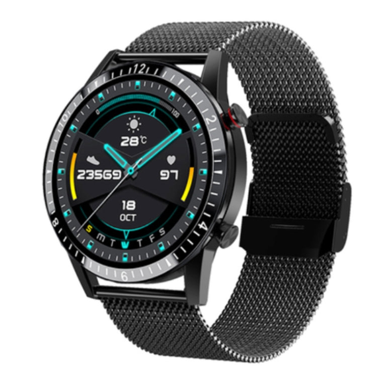 I9 1.5 Inch Heart Rate/Blood Pressure/Blood Oxygen Monitoring Watch, Color: Silver Steel, Black, Red, Orange, Green, Black Leather, Brown Leather, Black Steel, Silver Steel